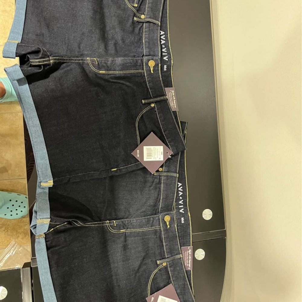 Ava & Viv Dark Denim Shorts